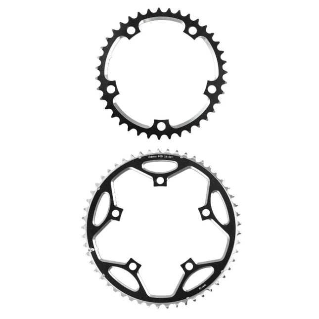 WEST BIKING YP0719273 Road Bike 56T-44T Double-Disc Aluminum Alloy Gears(Black)-garmade.com