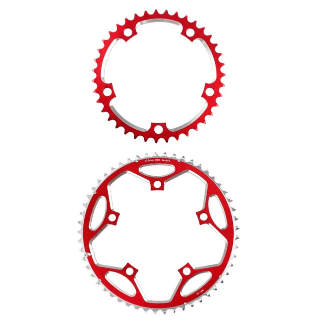 WEST BIKING YP0719273 Road Bike 56T-44T Double-Disc Aluminum Alloy Gears(Red)-garmade.com