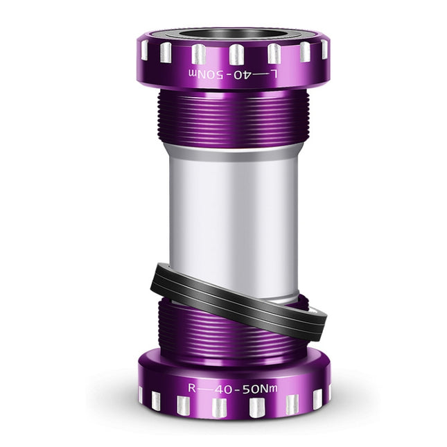 WEST BIKING Mountain Road Bike Screw-In Bearing Bottom Axle(Purple)-garmade.com