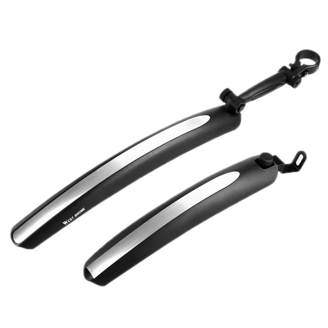 WEST BIKING YP0714018 Bicycle Folding Reflective Mudguard(Black)-garmade.com