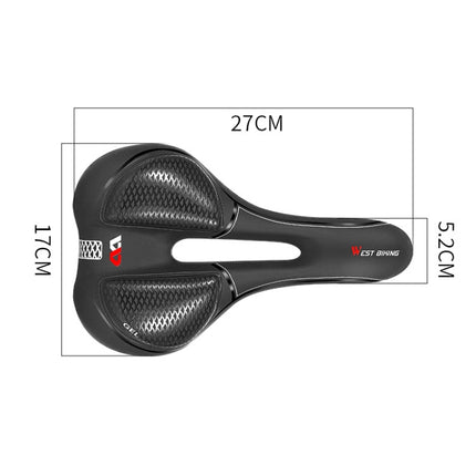 WEST BIKING Bicycle Riding Comfortable Silicone Saddle, Style: Fish Scale-garmade.com