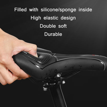 WEST BIKING Bicycle Riding Comfortable Silicone Saddle, Style: Fish Scale-garmade.com
