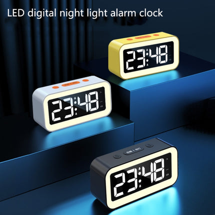 LED Electronic Alarm Clock Night Light(Black)-garmade.com