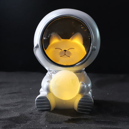 W1153 Resin Planet Night Light Home Decorations, Style: Kitten Astronaut-garmade.com