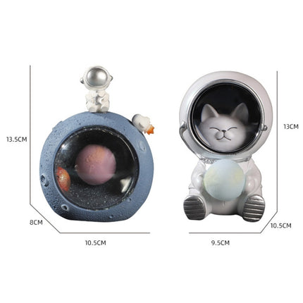 W1153 Resin Planet Night Light Home Decorations, Style: Kitten Astronaut-garmade.com