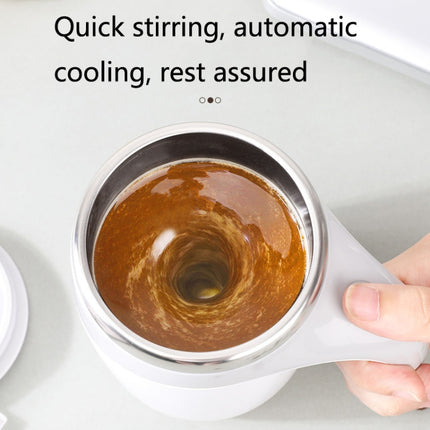 A223 Stainless Steel Automatic Magnetized Coffee Mixing Cup(Brown)-garmade.com