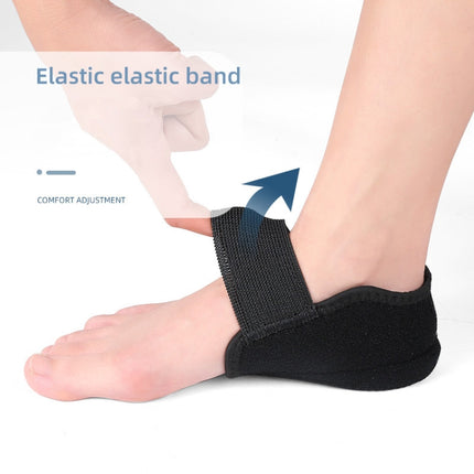 1 Pair Heel Protective Cover Shock Absorption Comfortable Booster, Size: S (36-40) 1cm(Black)-garmade.com