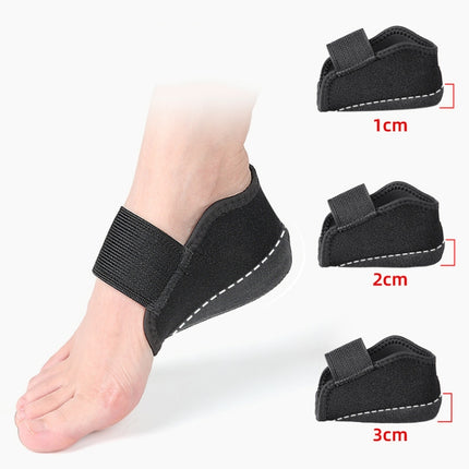 1 Pair Heel Protective Cover Shock Absorption Comfortable Booster, Size: L (41-45) 1cm(Black)-garmade.com