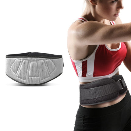 Sports Waist Support Squat Weightlifting Training Belt, Size: M(Grey)-garmade.com