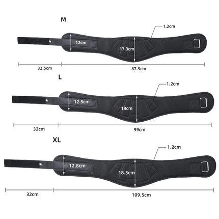 Sports Waist Support Squat Weightlifting Training Belt, Size: M(Black)-garmade.com