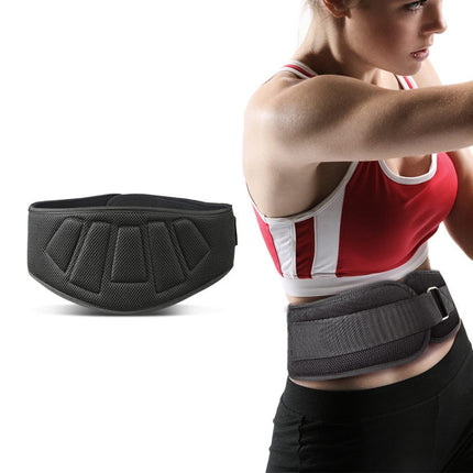 Sports Waist Support Squat Weightlifting Training Belt, Size: L(Black)-garmade.com