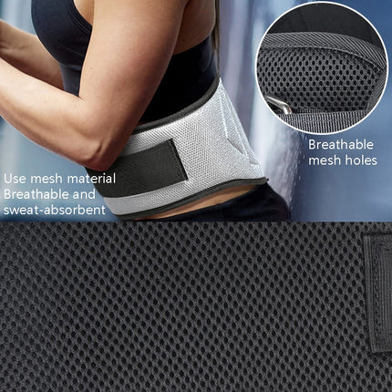 Sports Waist Support Squat Weightlifting Training Belt, Size: L(Grey)-garmade.com