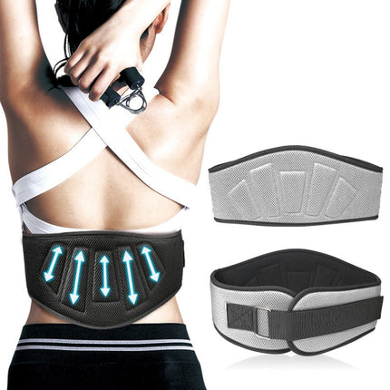 Sports Waist Support Squat Weightlifting Training Belt, Size: L(Grey)-garmade.com