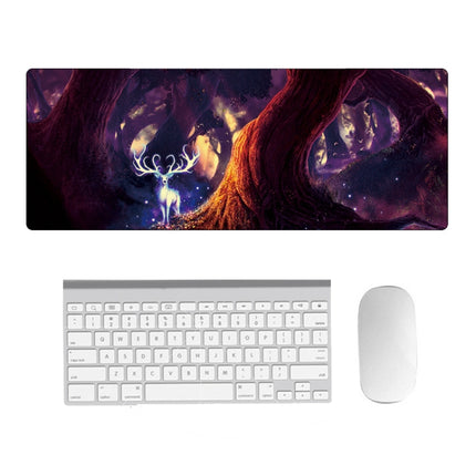 Hand-Painted Fantasy Pattern Mouse Pad, Size: 300 x 800 x 1.5mm Not Overlocked(1 Dream)-garmade.com