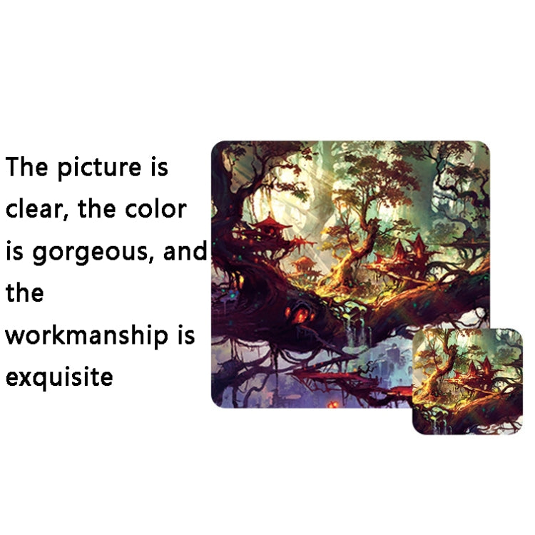Hand-Painted Fantasy Pattern Mouse Pad, Size: 400 x 900 x 3mm Seaming(3 Dream Landscape)-garmade.com