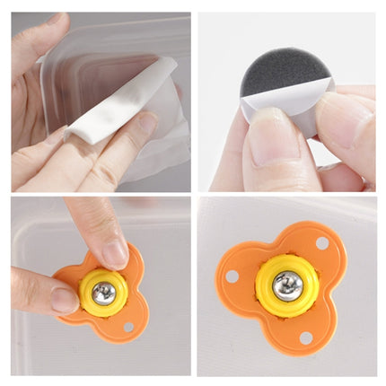 5 Packs Stainless Steel Stickable Universal Pulley, Specification: Pearle Bag 4PCS/Pack(Vital Orange)-garmade.com