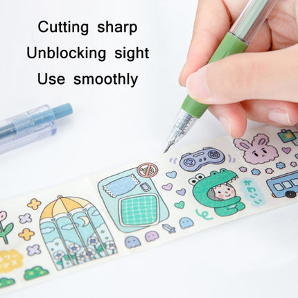 Press Pen Type Utility Knife Student Appointment Book Paper Cutting Knife(Random Color Delivery)-garmade.com