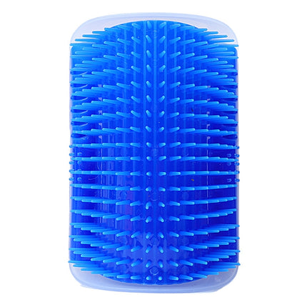 Pet Cat Corner Rub Hair Massage Brush(Blue)-garmade.com