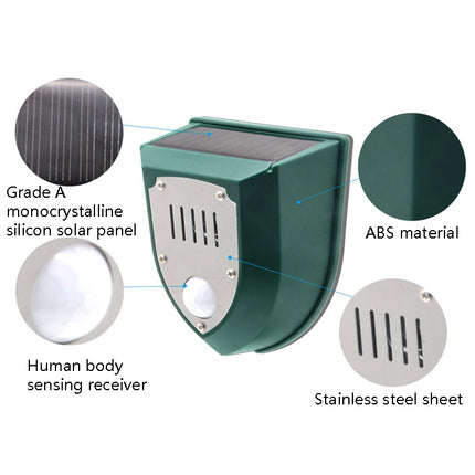 N911M Solar Rouse Alarm Lamp Infrared Induction Animal Drive-garmade.com