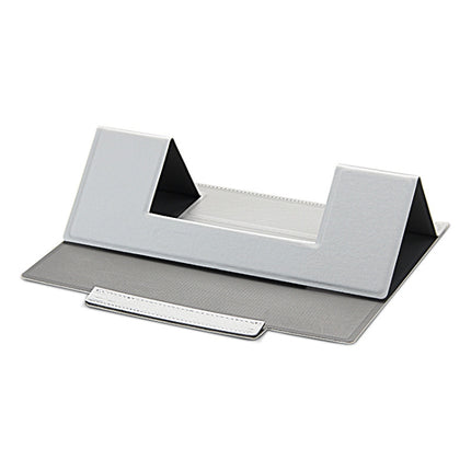 Laptop Leather Folding Stand Tablet Phone Holder(Silver Gray)-garmade.com