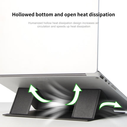 Laptop Leather Folding Stand Tablet Phone Holder(Brown)-garmade.com