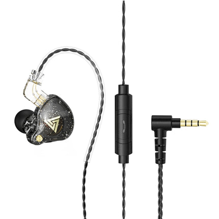 QKZ AK6 PRO HiFi Subwoofer In-Ear Wired Headphones with Mic(Black)-garmade.com