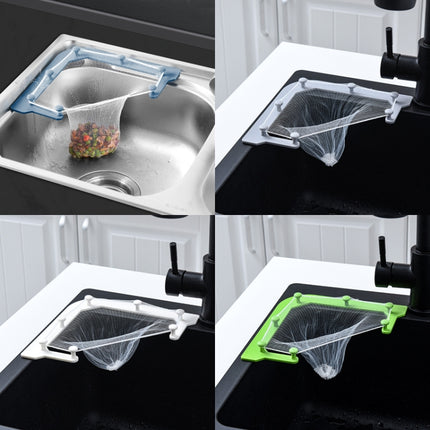 2 Sets VIB-888 Kitchen Sink Triangle Hanging Net Drain Rack(Dark Green)-garmade.com