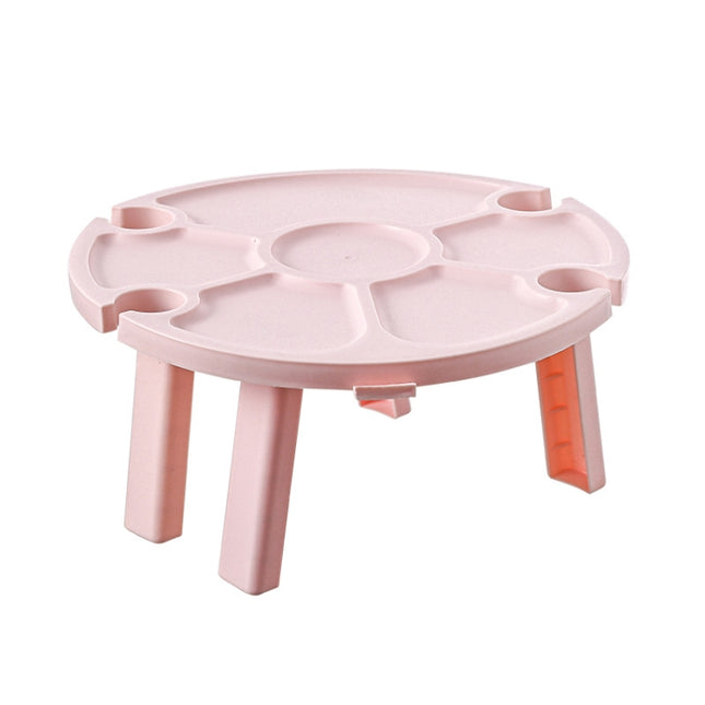 Outdoor Picnic Portable Folding Wine Table(Pink)-garmade.com