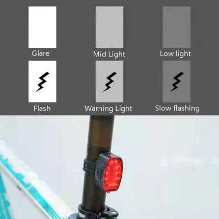 BG-3106 Bicycle Lamp USB Charging Mountain Bike Night Rider Light(Red)-garmade.com