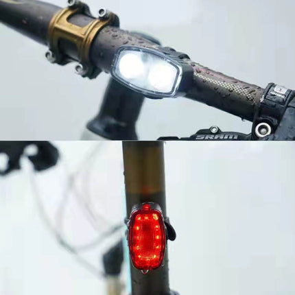 BG-3106 Bicycle Lamp USB Charging Mountain Bike Night Rider Light(White)-garmade.com