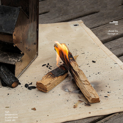 Outdoor Camping Fiberglass Heat Insulation Pad Fireproof Cloth, Size: 56x60cm-garmade.com