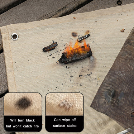 Outdoor Camping Fiberglass Heat Insulation Pad Fireproof Cloth, Size: 56x80cm-garmade.com