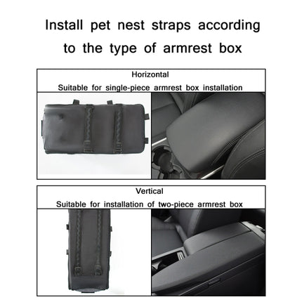 Car Central Control Seat Pet Portable Bed Pad, Colour: Oval + Beige(42x20x22cm)-garmade.com