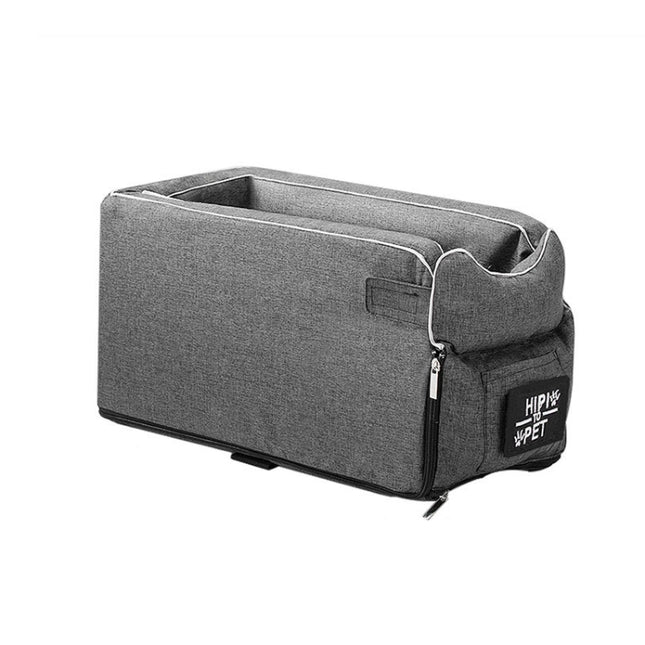 Car Central Control Seat Pet Portable Bed Pad, Colour: Square + Gray(42x20x22cm)-garmade.com