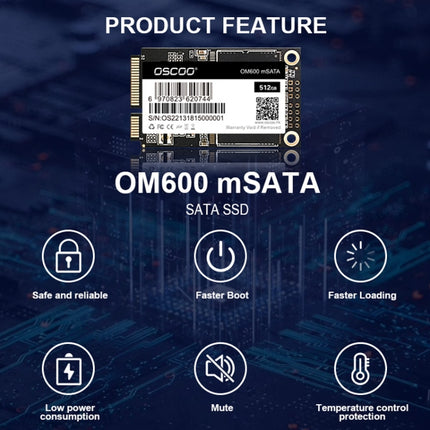 OSCOO OM600 MSATA Computer Solid State Drive, Capacity: 256GB-garmade.com