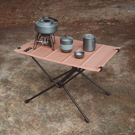 ShineTrip A378 Outdoor Camping Oxford Cloth + Alloy Folding Table(Sand Color)-garmade.com