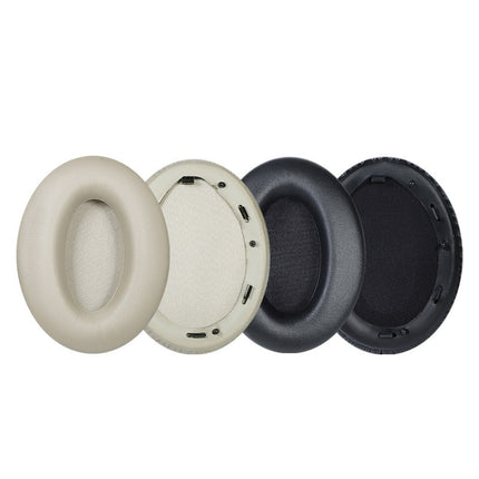 2 PCS Leather Headset Earmuffs for Sony 1000XM4 Champagne Lambskin No Snap-garmade.com