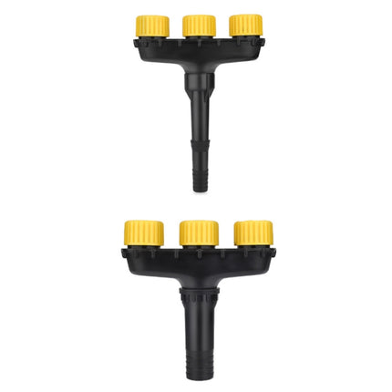 DKSSQ Gardening Watering Sprinkler Nozzle, Specification: 3 Head With 1.5 inch Interface-garmade.com