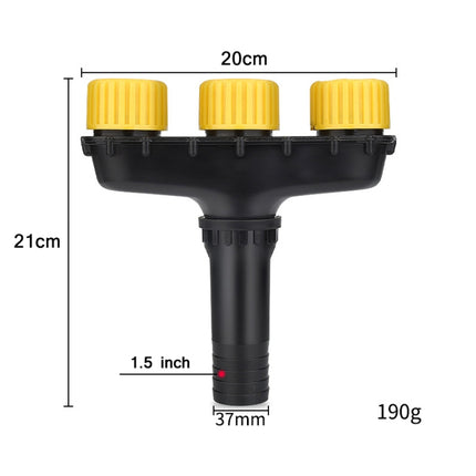 DKSSQ Gardening Watering Sprinkler Nozzle, Specification: 3 Head With 1.5 inch Interface-garmade.com