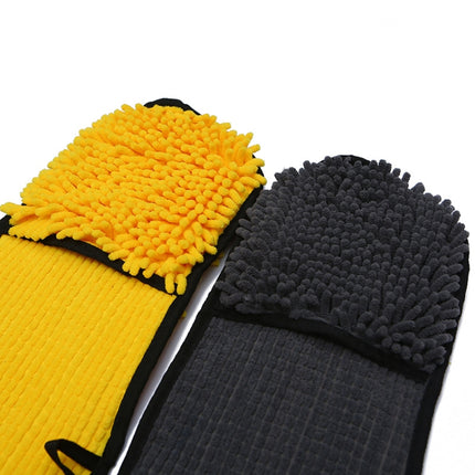 Hand-Inserted Chenille Pet Bath Towel(Yellow)-garmade.com