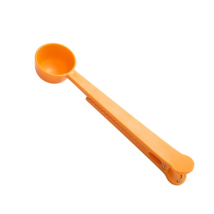 10 PCS Kitchen Plastic Multifunctional Measuring Spoon Sealing Clip(Orange)-garmade.com