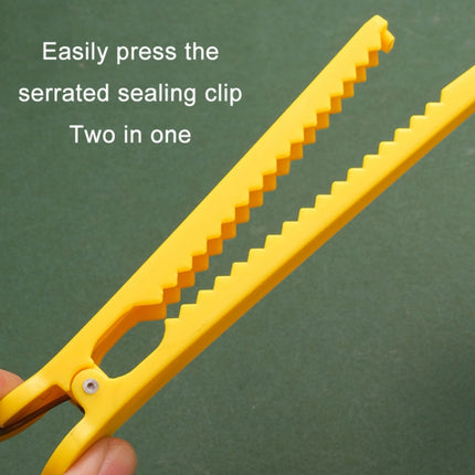 10 PCS Kitchen Plastic Multifunctional Measuring Spoon Sealing Clip(Orange)-garmade.com