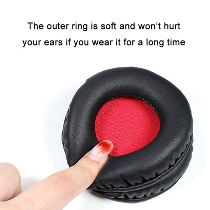 1 Pair Headset Sponge Earmuffs for Audio-Technica ATH-S200BT(Black+Red)-garmade.com