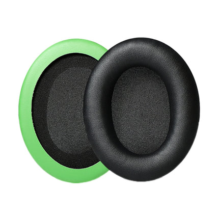 2pcs Headset Earmuffs For Kingston HyperX Cloud II / Silver / Alpha / Flight / Stinger, Color: Black+Green Protein Skin-garmade.com