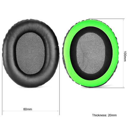 2pcs Headset Earmuffs For Kingston HyperX Cloud II / Silver / Alpha / Flight / Stinger, Color: Black+Green Protein Skin-garmade.com