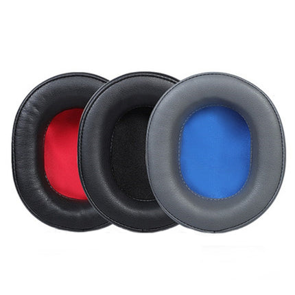 2 PCS Headset Protein Leather Earmuffs for Audio-Technica ATH-WS660BT(Black+Red)-garmade.com