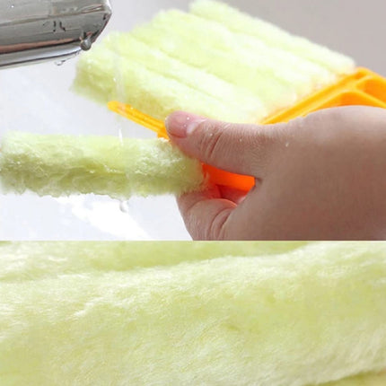 3 PCS Microfiber Blind Dust Removal Cleaning Brush, Size: 16x13.5cm(Full Yellow)-garmade.com