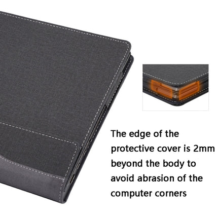 13.9 inch PU Leather Laptop Protective Cover For Lenovo Yoga 5 Pro / Yoga 910(Blue)-garmade.com