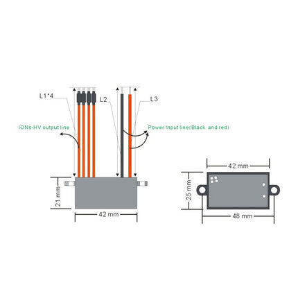 AC 110-130V Anion Air Purifier Negative Ion Generator Module(Black)-garmade.com