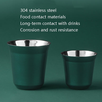 304 Stainless Steel Coffee Capsule Cup Double Insulation Coffee Cup, Style: Small Single Cup-garmade.com